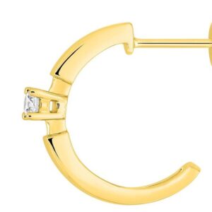 Boucles d'oreilles Demi-créoles Or Diamant 0.1ct GH P2